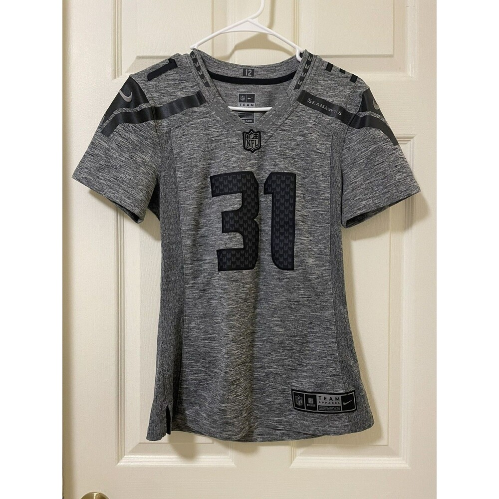 Rare Seattle Seahawks Kam Chancellor Jersey Size Womans Small Gray